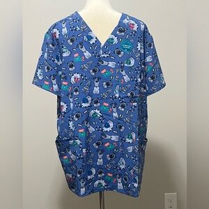 Disney secret life of pets scrub top unisex large vet pediatric NWT